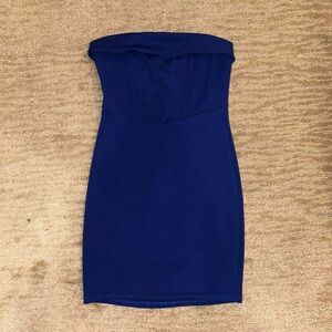 American Threads Blue Mini Dress